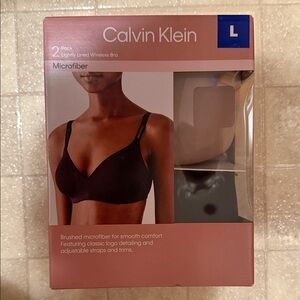 Calvin Klein Women's Lightly Lined Wire free Bra - 2 Pack